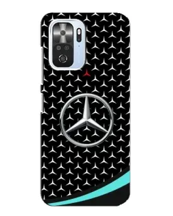 Чехол для Xiaomi POCO F3 с картинкой «Mercedes — бирюзовый акцент»