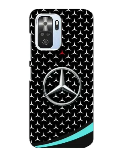 Чехол для Xiaomi POCO F3 с картинкой «Mercedes — бирюзовый акцент»