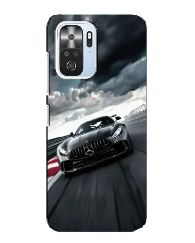 Чехол для Xiaomi POCO F3 с картинкой «Гоночный Mercedes AMG»