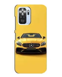 Чехол для Xiaomi POCO F3 с картинкой «Желтый Mercedes GT»