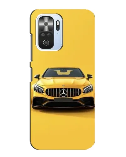 Чехол для Xiaomi POCO F3 с картинкой «Желтый Mercedes GT»