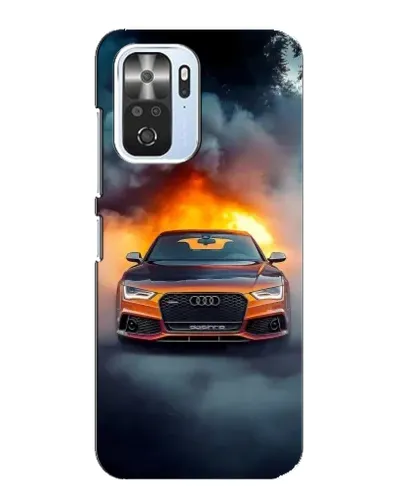 Чехол для Xiaomi POCO F3 с картинкой «Audi в огненном дыму» Чехол для Xiaomi POCO F3 с картинкой «Audi в огненном дыму»