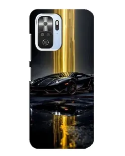 Чехол для Xiaomi POCO F3 с картинкой «Ночной Lamborghini драйв»