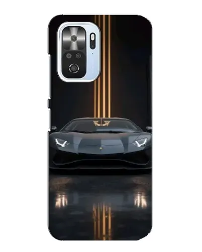 Чехол для Xiaomi POCO F3 с картинкой «Lamborghini золотые линии»
