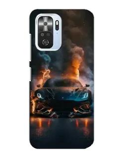 Чехол для Xiaomi POCO F3 с картинкой «Lamborghini дымная эстетика»