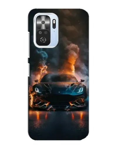 Чехол для Xiaomi POCO F3 с картинкой «Lamborghini дымная эстетика»