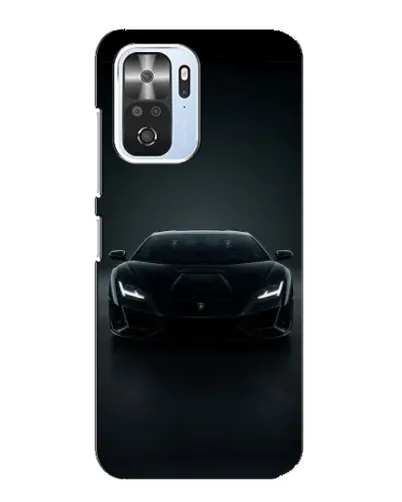 Чехол для Xiaomi POCO F3 с картинкой «Черный Lamborghini Aventador»