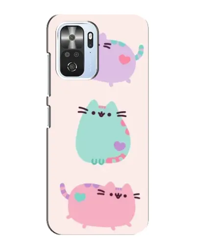 Чехол для Xiaomi POCO F3 с картинкой «Pusheen трио»