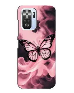 Чехол для Xiaomi POCO F3 с картинкой «Бабочка в дыму»