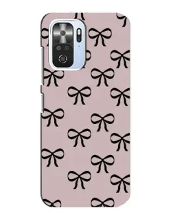 Чехол для Xiaomi POCO F3 с картинкой «Черные бантики»