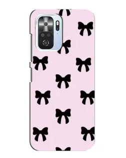 Чехол для Xiaomi POCO F3 с картинкой «Черные банты Coquette»