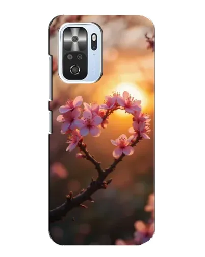 Чехол для Xiaomi POCO F3 с картинкой «Розовый цвет сердце на фоне заката» Чехол для Xiaomi POCO F3 с картинкой «Розовый цвет сердце на фоне заката»