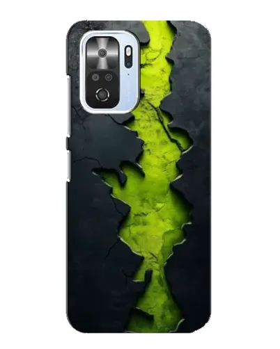 Чехол для Xiaomi POCO F3 с картинкой «Салатовый разлом скалы»