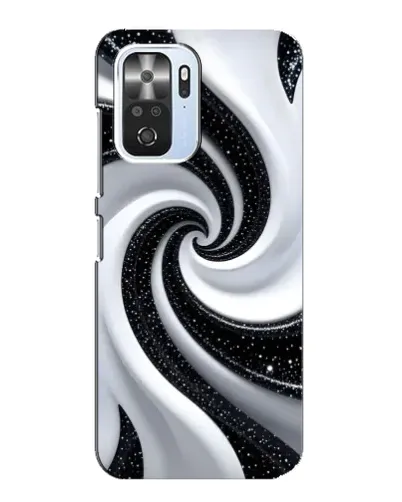 Чехол для Xiaomi POCO F3 с картинкой «Черно-белая спираль»