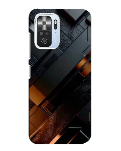 Чехол для Xiaomi POCO F3 с картинкой «Черные геометрические блоки»