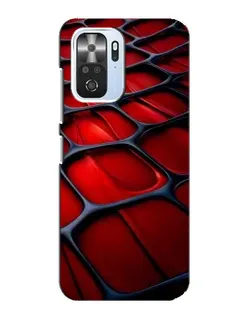 Чехол для Xiaomi POCO F3 с картинкой «Красная глянцевая сетка»