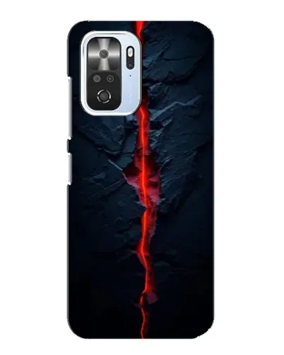 Чехол для Xiaomi POCO F3 с картинкой «Kрасная лавовая трещина»