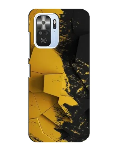 Чехол для Xiaomi POCO F3 с картинкой «Золотые осколки геометрии»