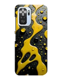 Чехол для Xiaomi POCO F3 с картинкой «Жидкое желтое золото»