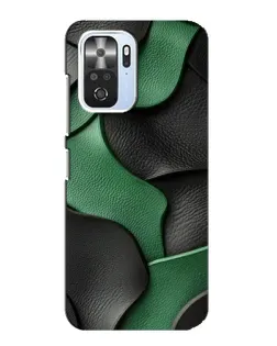 Чехол для Xiaomi POCO F3 с картинкой «Зеленые кожаные волны»
