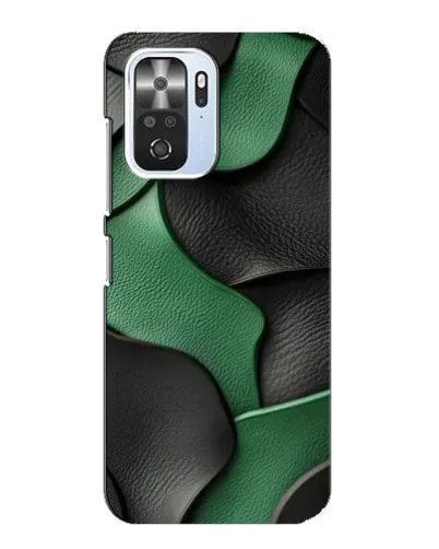 Чехол для Xiaomi POCO F3 с картинкой «Зеленые кожаные волны»