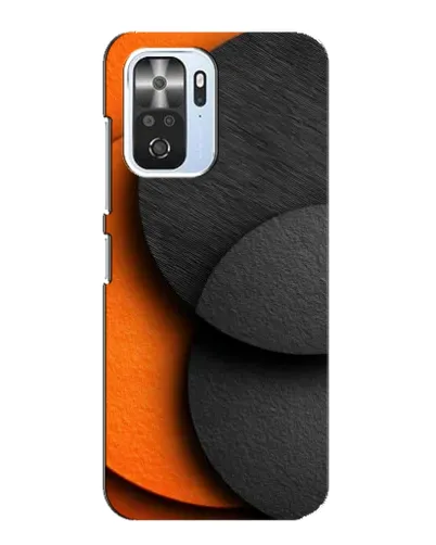 Чехол для Xiaomi POCO F3 с картинкой «Геометрия оранжевых кругов»