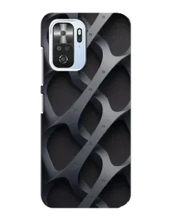 Чехол для Xiaomi POCO F3 с картинкой «Объемное серое плетение»