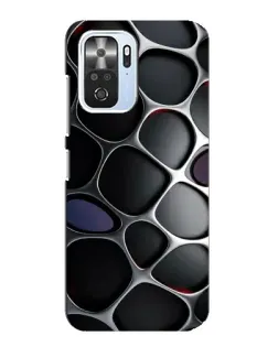 Чехол для Xiaomi POCO F3 с картинкой «Объемная темная решетка»