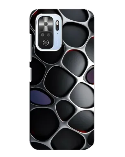 Чехол для Xiaomi POCO F3 с картинкой «Объемная темная решетка»