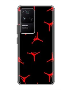 Чехол для Xiaomi POCO F4 (5G) с картинкой «Jordan Red Pattern»