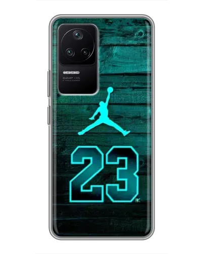 Чехол для Xiaomi POCO F4 (5G) с картинкой «Jordan Cyan 23» Чехол для Xiaomi POCO F4 (5G) с картинкой «Jordan Cyan 23»