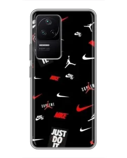 Чехол для Xiaomi POCO F4 (5G) с картинкой «Nike Mix Pattern»