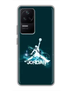 Чехол для Xiaomi POCO F4 (5G) с картинкой «Jordan Blue Fire»