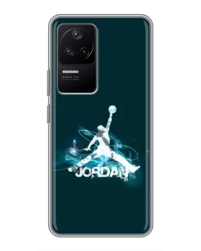 Чехол для Xiaomi POCO F4 (5G) с картинкой «Jordan Blue Fire» Чехол для Xiaomi POCO F4 (5G) с картинкой «Jordan Blue Fire»