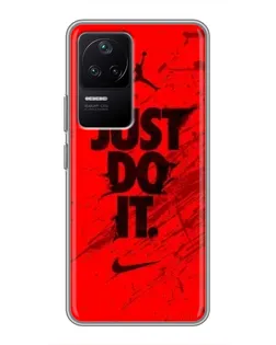Чехол для Xiaomi POCO F4 (5G) с картинкой «Nike Just Do It»