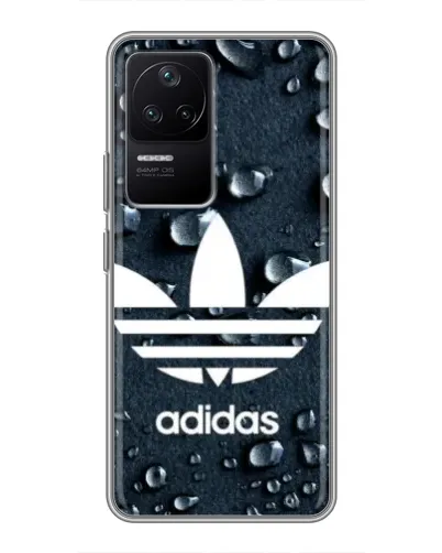Чехол для Xiaomi POCO F4 (5G) с картинкой «Adidas Trefoil Blue»