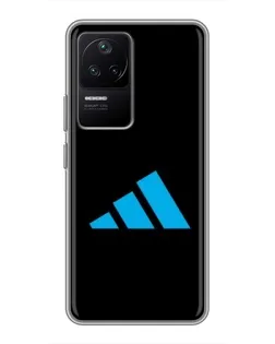Чехол для Xiaomi POCO F4 (5G) с картинкой «Adidas Cyan Logo»