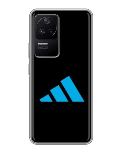 Чехол для Xiaomi POCO F4 (5G) с картинкой «Adidas Cyan Logo»