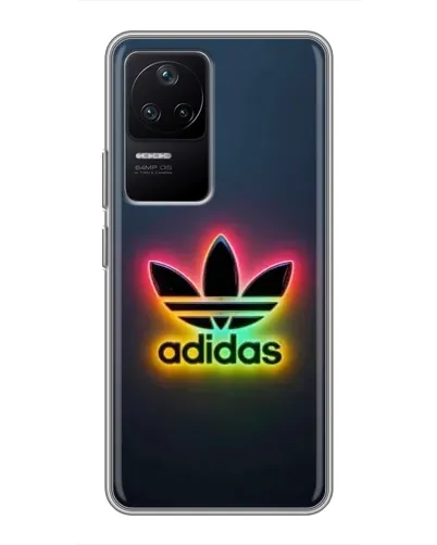 Чехол для Xiaomi POCO F4 (5G) с картинкой «Неоновый Adidas»