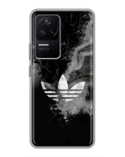 Чехол для Xiaomi POCO F4 (5G) с картинкой «Абстрактный дым Adidas»