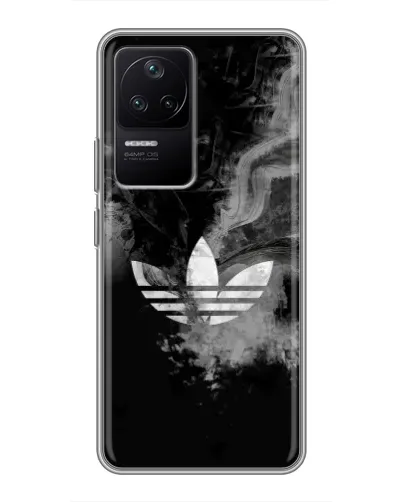 Чехол для Xiaomi POCO F4 (5G) с картинкой «Абстрактный дым Adidas»