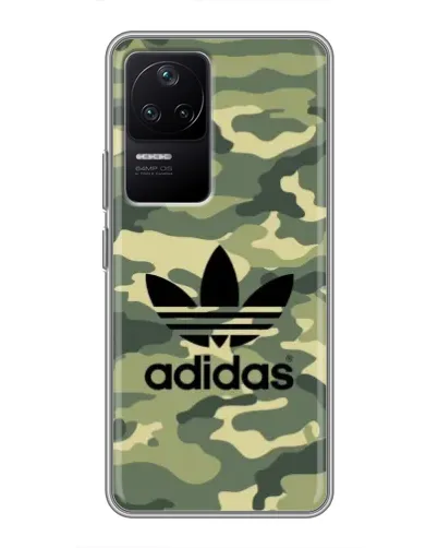 Чехол для Xiaomi POCO F4 (5G) с картинкой «Милитари стиль Adidas»