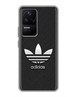 Чехол для Xiaomi POCO F4 (5G) с картинкой «Adidas Карбоновая текстура»