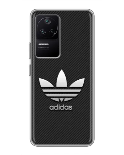 Чехол для Xiaomi POCO F4 (5G) с картинкой «Adidas Карбоновая текстура»