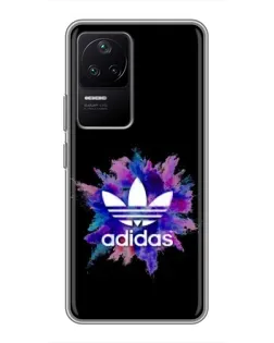 Чехол для Xiaomi POCO F4 (5G) с картинкой «Взрыв красок Adidas»