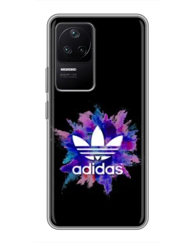 Чехол для Xiaomi POCO F4 (5G) с картинкой «Взрыв красок Adidas»