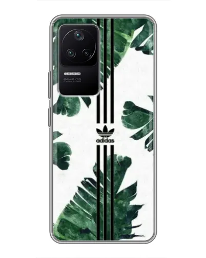 Чехол для Xiaomi POCO F4 (5G) с картинкой «Пальмовые листья адидас»