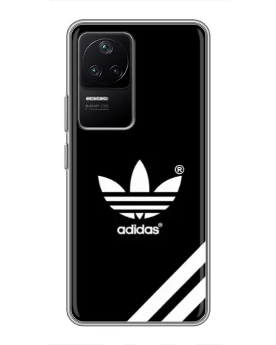 Чехол для Xiaomi POCO F4 (5G) с картинкой «Adidas с диагональными полосами»