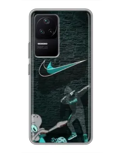 Чехол для Xiaomi POCO F4 (5G) с картинкой «Спортивный арт Nike»