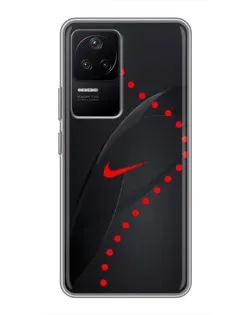 Чехол для Xiaomi POCO F4 (5G) с картинкой «Абстрактный дизайн Nike»
